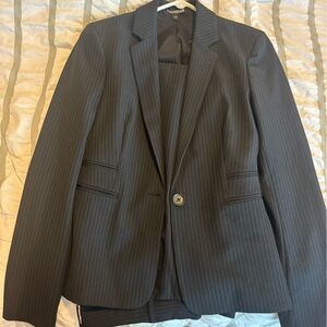 Womens Express Black Pinstripe Blazer and pants suit set